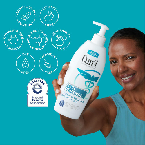 Loção Corporal Curel Itch Defense Calming 600 Ml Com Ceramid - Imagem 4