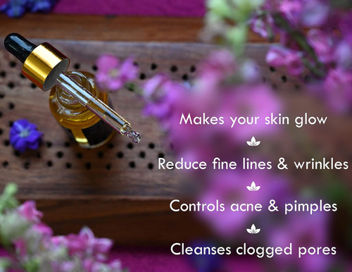Óleo Ayurvedashree Kumkumadi 30 Ml Com Flocos De Ouro - Imagem 10