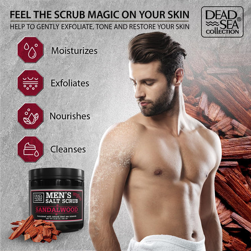 Esfoliante Corporal Dead Sea Collection Sandalwood 690ml Par - Imagem 2