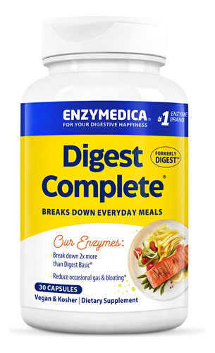 Suplemento Enzymedica Digest Complete Digestive 30 Cápsulas