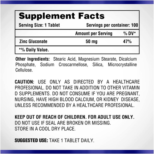 Gluconato De Zinco 50 Mg Da Natural Systems Naturasys - Supl - Imagem 3
