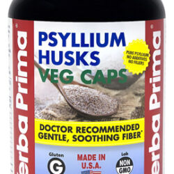 Suplemento Yerba Prima Fiber Psyllium Husks 180 Cápsulas Veg