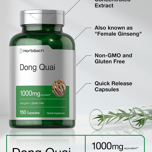 Cápsulas Horbäach Dong Quai 1000mg | 150 Porções - Imagem 3