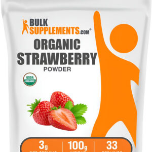 Pó De Morango Orgânico Bulksupplements - Sem Açúcar E Sem Gl
