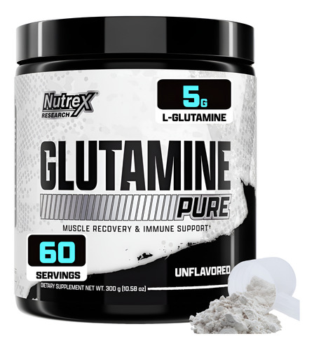 Suplemento Nutrex Research L-glutamina Em Pó 300g - 60 Doses