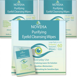 Eyelid & Lash Wipes Noveha (pack Of 3 - 60 Count Each)