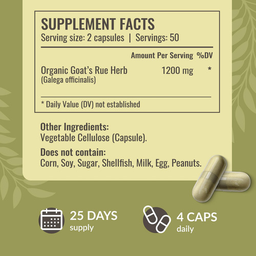 Cápsulas De Arruda De Cabra Herbamama 1200 Mg Galega Officin - Imagem 3