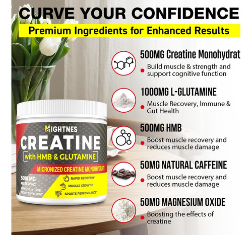 Creatina Hmb Micronizada Mightnes Para Crescimento Muscular - Imagem 3