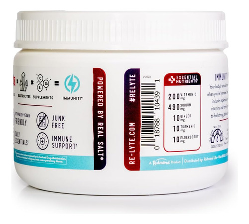 Redmond Re-lyte Immunity, Mistura De Suplemento Multivitamín - Imagem 10