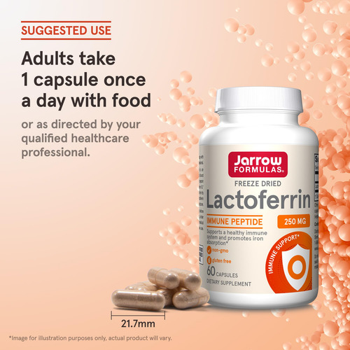 Suplemento Jarrow Formulas Lactoferrina 250 Mg 60 Cápsulas - Imagem 7