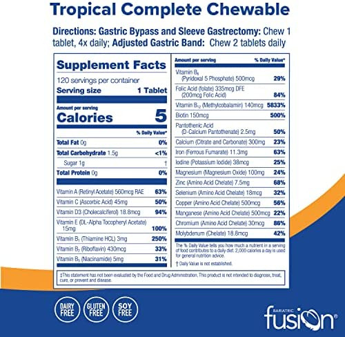 Bariatric Fusion Tropical Multivitamínico Bariátrico Mastig - Imagem 2