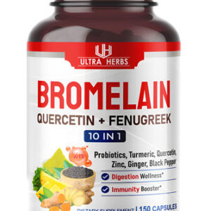 Suplemento Ultra Herbs Bromelaína Com Quercetina Zinco 15
