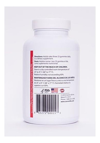 Carson Life Multivitamin Gummies De Julian Gil 60 Gomas - - Imagem 3