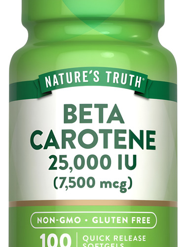 Nature"s Truth Beta Caroteno 25000 Ui - 100 Cápsulas