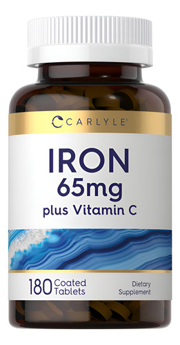 Suplemento De Ferro Carlyle 65 Mg Com Vitamina C | 180 | 300