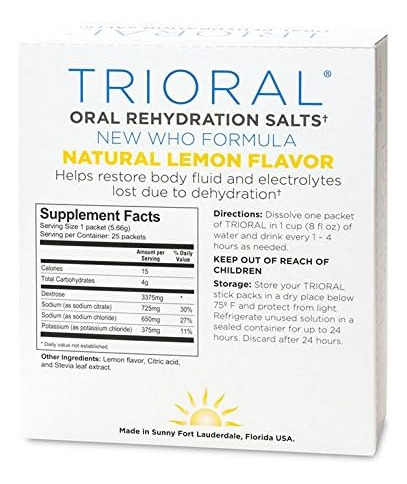 Sais De Reidratação Oral De Limão Natural Trioral - Fórmula - Imagem 15