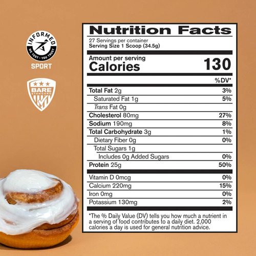 Bare Performance Nutrition, Mistura De Proteína De Soro De L - Imagem 2