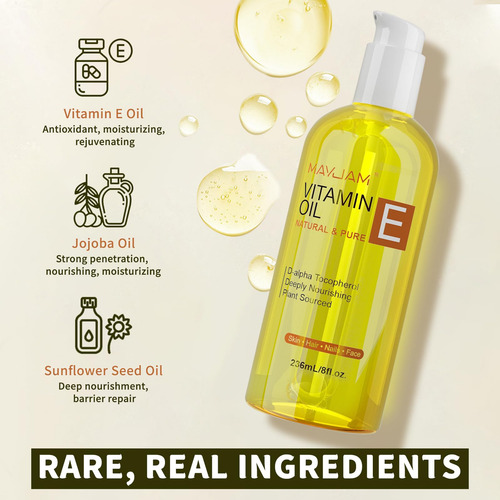 Óleo De Vitamina E Mayjam 50.000 Ui Orgânico Para Pele 240 M - Imagem 3