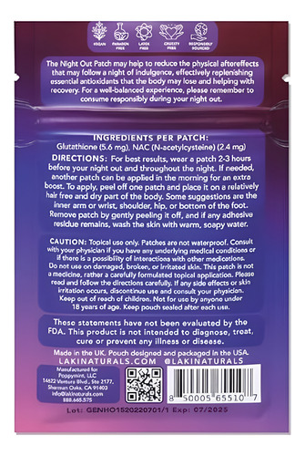 Adesivos Noturnos Laki Naturals (pacote Com 15) Makeup Cosme