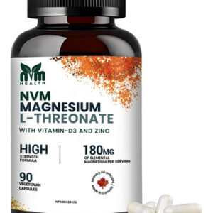 Nvm Health Magnesium L-treonato Com Vitamina D3 E Zinco Para