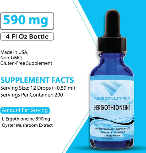 Suplemento De Líquido De Absonutrix L-erergotioneina 590 Mg, - Imagem 2
