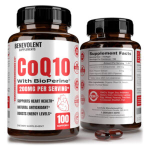 Suplemento De Coenzima Q10 Nutrição Benevolente 200 Mg 100 S