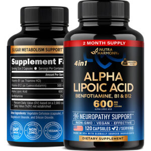 Suplemento Nutraharmony Ácido Alfa Lipóico 600mg 120 Cápsula