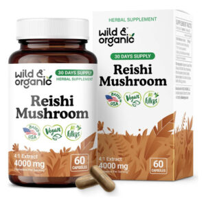 Cápsulas De Reishi Orgânico Selvagem E Orgânico 1000 Mg - 60