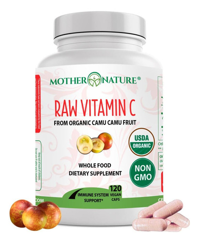 Vitamina C Orgânica De Cápsulas De Camu Camu 1.000 Mg, Embal