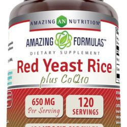 Arroz Vermelho Levedurado Amazing Nutrition 600 Mg + Co Q-10