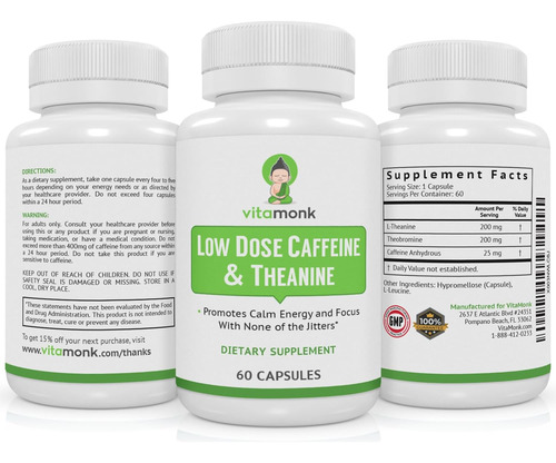 Vitamonk Baixa Dose De Cafeína E Tean - Sem Nervos - Imagem 8
