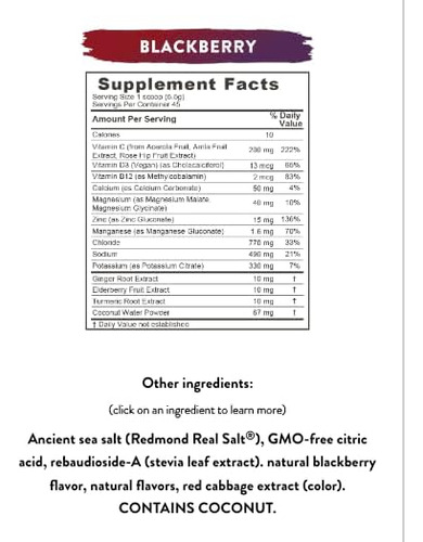 Redmond Re-lyte Immunity, Mistura De Suplemento Multivitamín - Imagem 5