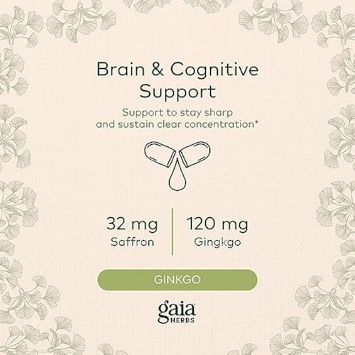 Foco Nootrópico De Gaia Herbs - Cérebro E Cognitivo - Imagem 3