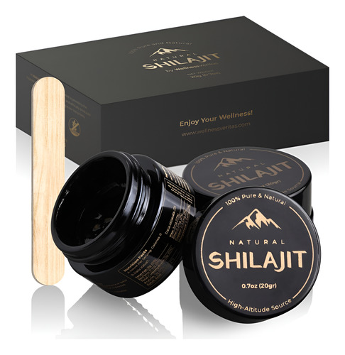 Wellness Veritas Shilajit Orgânico Do Himalaia 20g Com