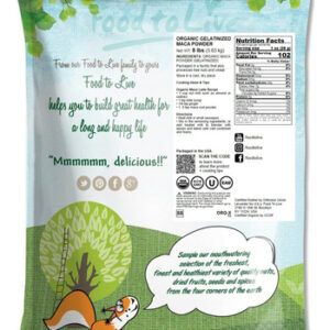 Maca Orgânica Em Pó Food To Live 8 Libras - Gelatinizada N