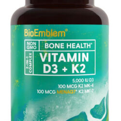 Bioemblem Cápsulas De Vitamina D3 K2 Mk-7 125 Mcg 200 Mcg K2