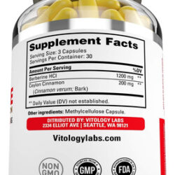 Natuspur Premium Berberine Hcl Plus Ceilão Canela 1400mg ' S