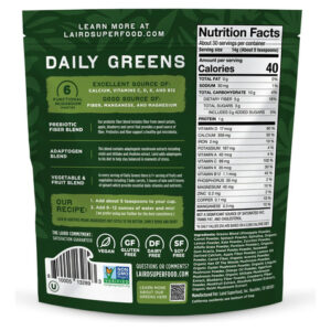 Laird Superfood Prebiotic Daily Greens Powder - Vitaminas E