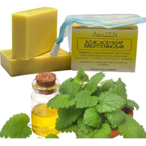 Sabonete De Ácido Kójico Com Barra De Iluminação De Açafrão