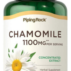 Cápsulas De Camomila Piping Rock 1100mg | 200 Comprimidos |