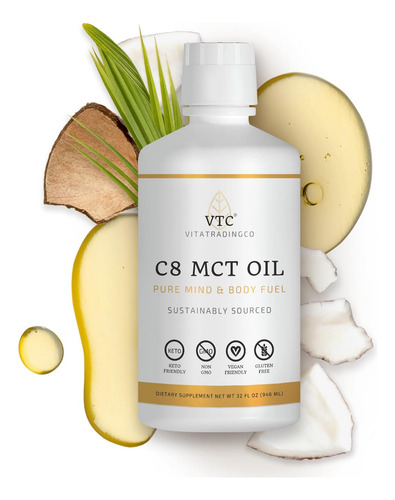 Vitatradingco. Óleo Mct C8 100% Puro 3x Ácido Caprílico De - Imagem 4