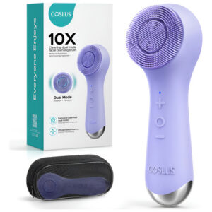 Facial Cleansing Brush Coslus Face Scrubber 2-in-1 Spin & Vi