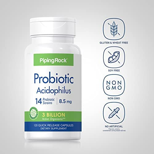 Piping Rock Probiótico Acidophilus 14 Cepas De 3 Bilhões De - Imagem 3
