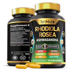 Tenmido Rhodiola Rosea Suplemento - 8in1 Fórmula - Combine C