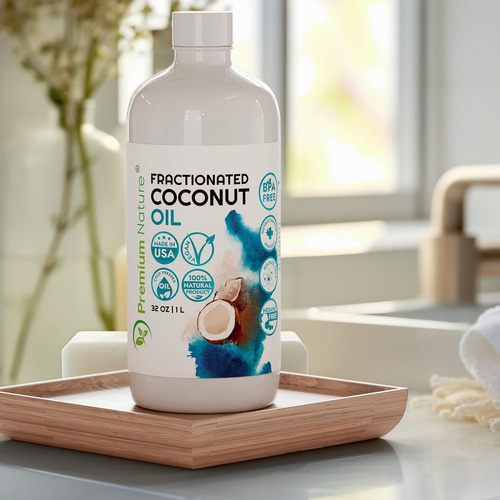 Óleo De Coco Fracionado Premium Nature 32 Oz Para Massagem - Imagem 3