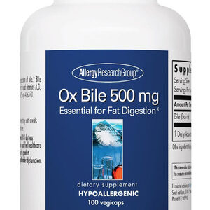 Allergy Research Group Ox Bile 500 Mg Enzimas Digestivas