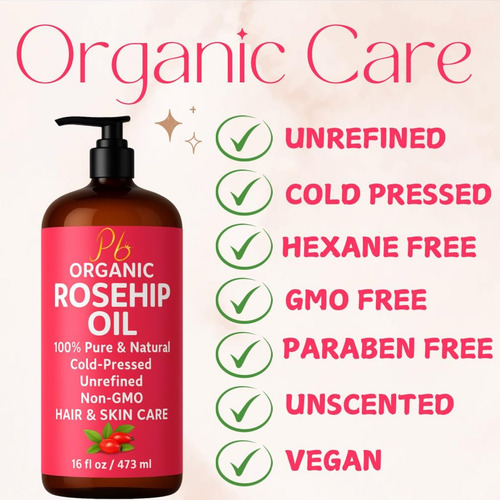 Óleo De Rosa Mosqueta Pomberries 100% Puro E Virgem 16 Oz Ma - Imagem 2