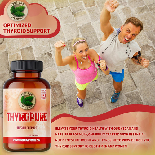 Pure Lab Vitamins - Thyropure 120 Vegi-caps - Suplemento De - Imagem 3