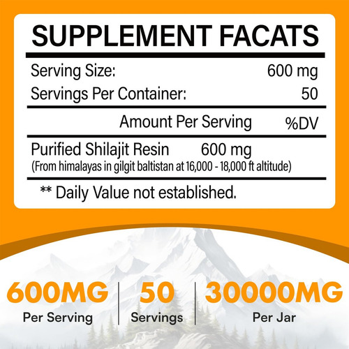 Resina Shilajit Ifendly 600mg, Orgânica E Pura - Imagem 3