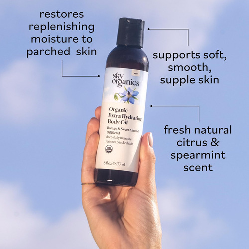 Óleo Corporal Hidratante Orgânico Sky Organics 6 Fl Oz - Imagem 5